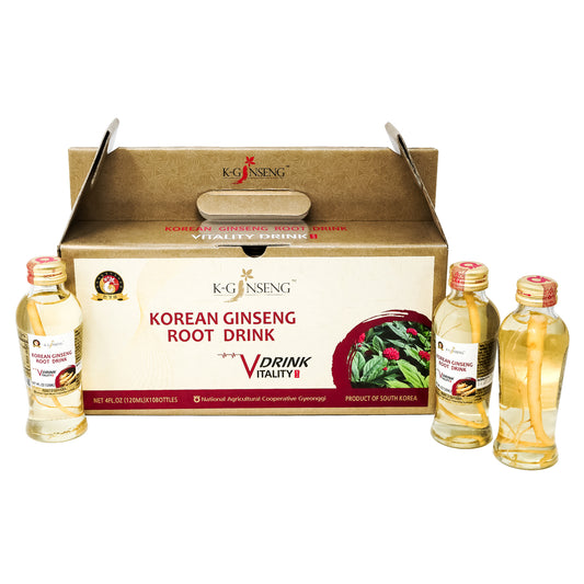 KOREAN GINSENG ROOT DRINK GOLD 1box- 10 bottle / 1 bottle - 4FL OZ/Vitality Drink/Power Drink/Healthy drink / ginseng drink with chewing ginseng,