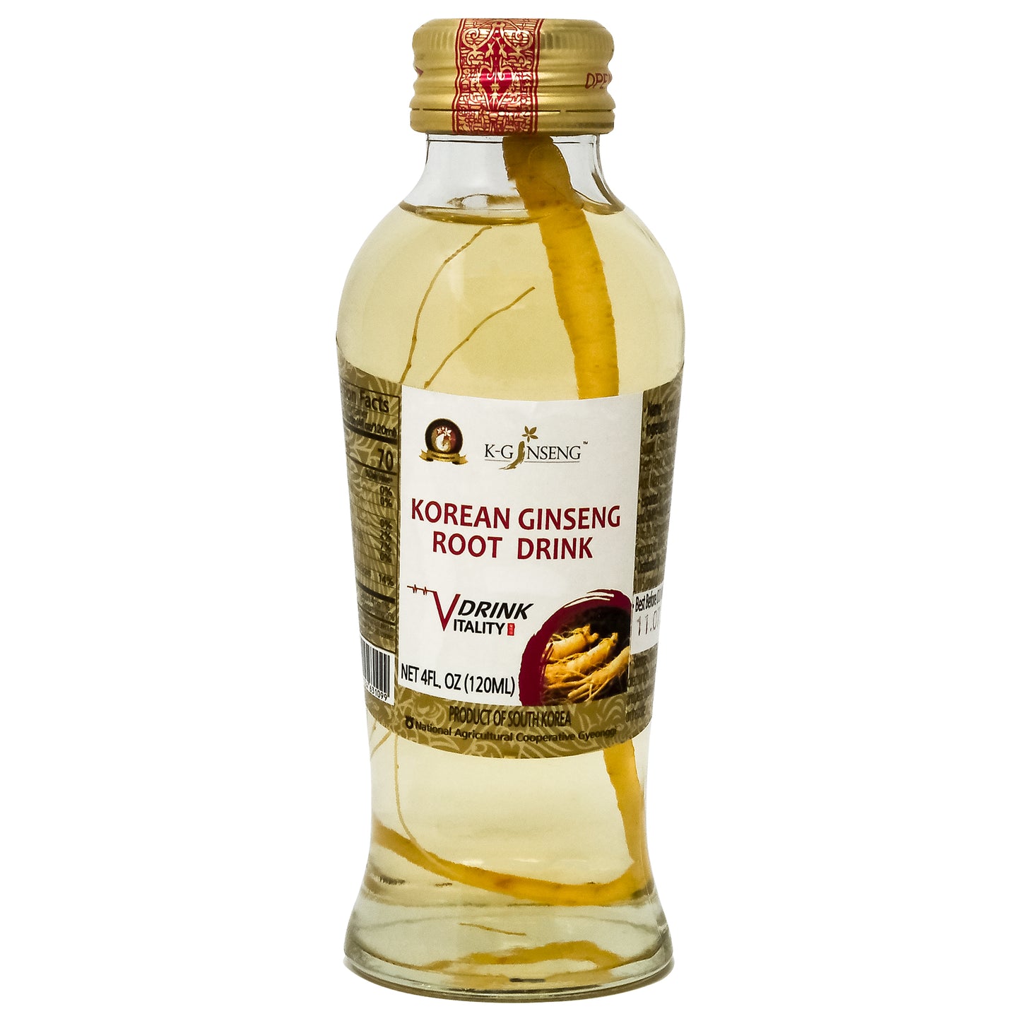KOREAN GINSENG ROOT DRINK GOLD 1box- 10 bottle / 1 bottle - 4FL OZ/Vitality Drink/Power Drink/Healthy drink / ginseng drink with chewing ginseng,