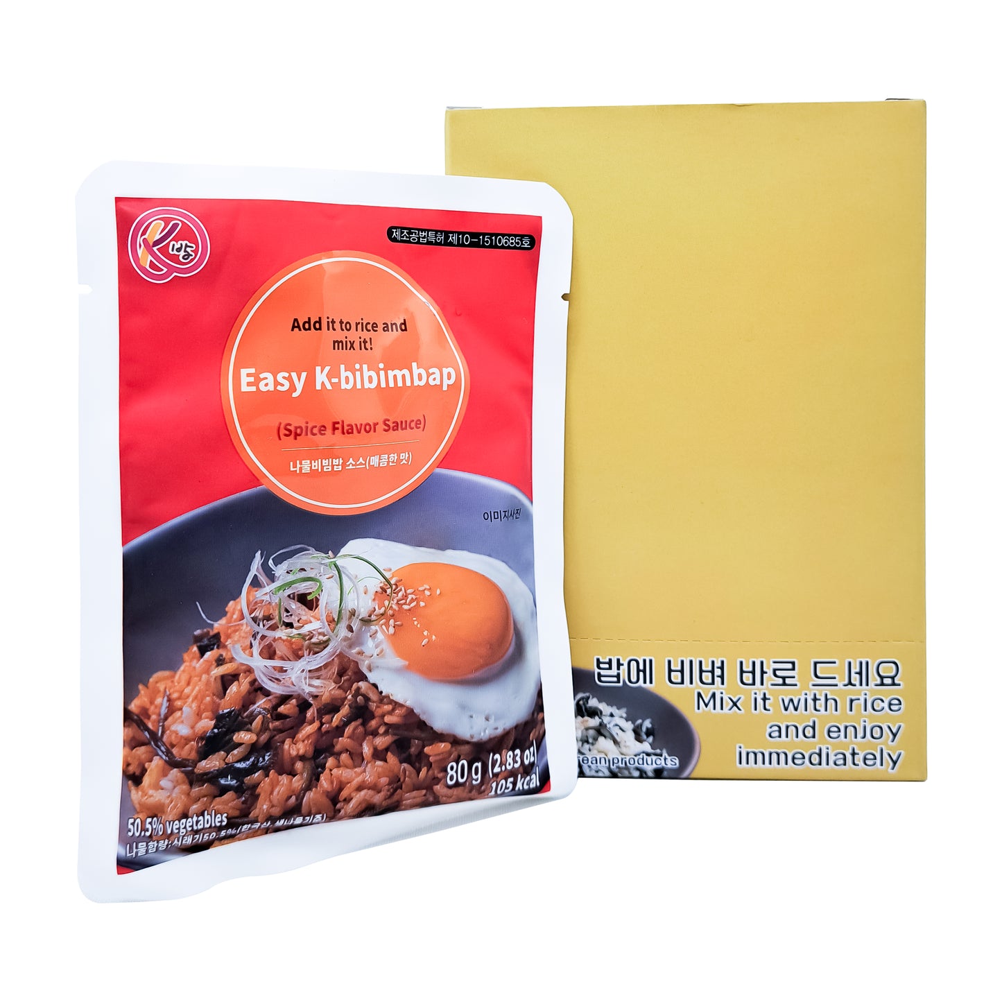 K bap Spice & hot flavor sauce Korean easy k-Bibimbap sauce herbs bibimbap sauce 80g ( 2.83oz) 5pack 나물 비빔밥 소스 (매콤한 맛)