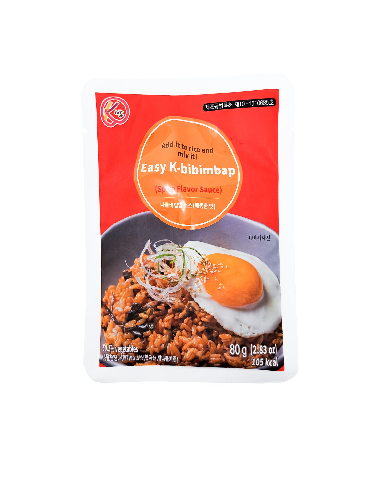 K bap Spice & hot flavor sauce Korean easy k-Bibimbap sauce herbs bibimbap sauce 80g ( 2.83oz) 5pack 나물 비빔밥 소스 (매콤한 맛)