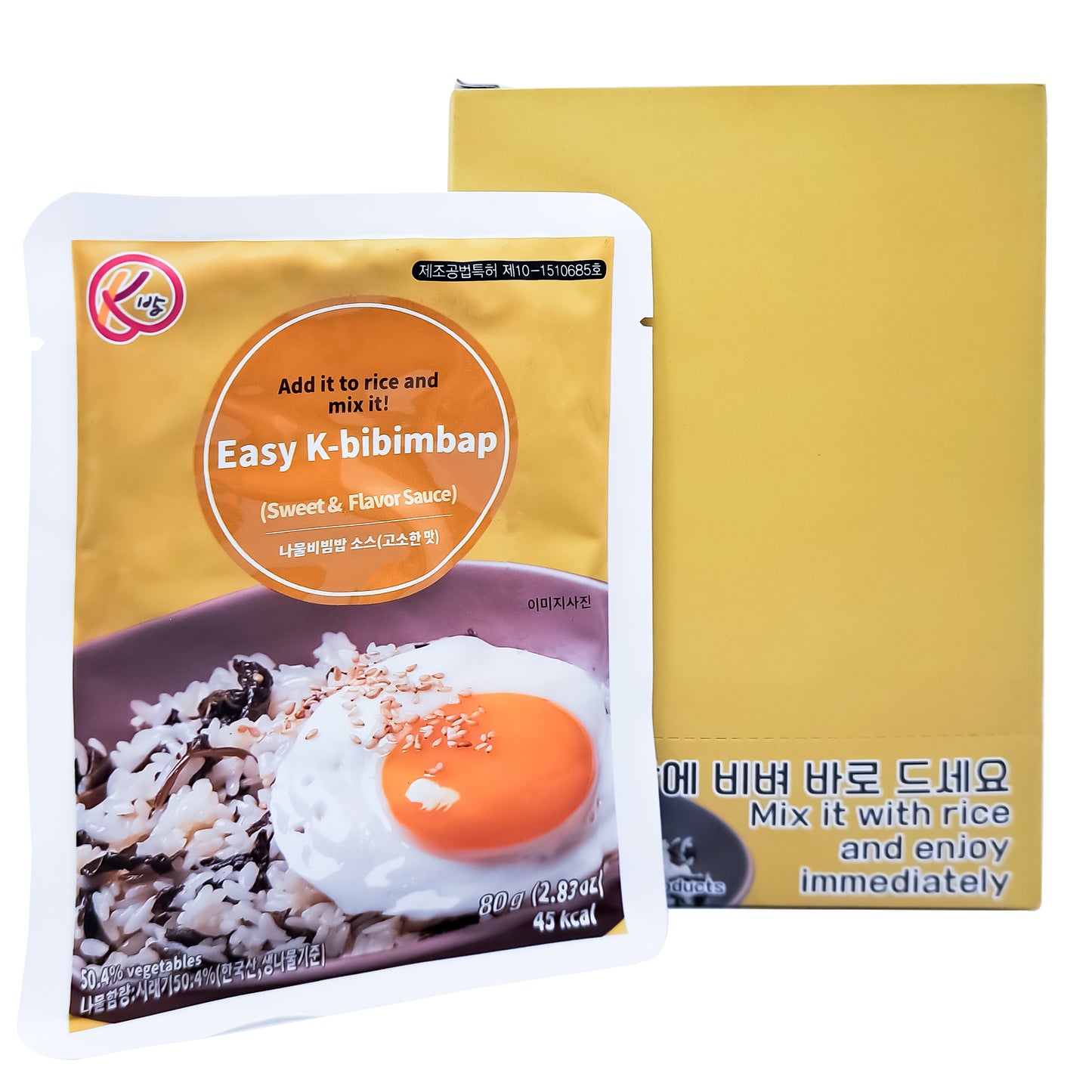 K bap Sweet & flavor sauce Korean easy k-Bibimbap sauce herbs bibimbap sauce 80g ( 2.83oz) 5pack  나물 비빔밥 소스 (고소한 맛)