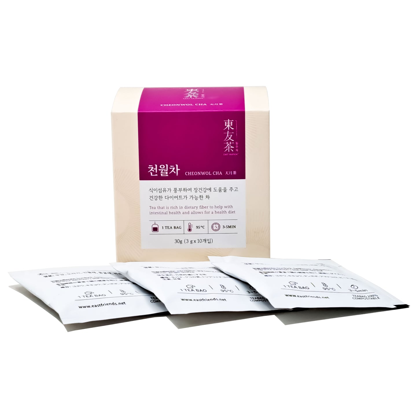 Cheonwol Tea 3g x 10 Teabags East Friends Korean Traditional Tea (동우차 : 한국 전통 방식 천월차 )
