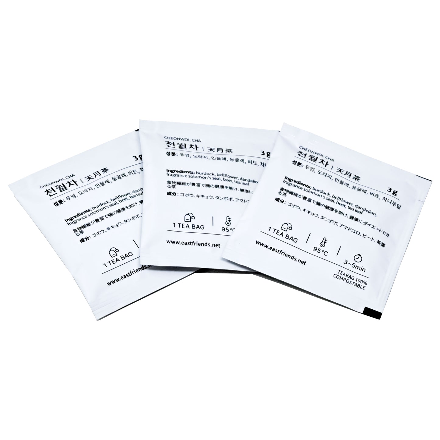 Cheonwol Tea 3g x 10 Teabags East Friends Korean Traditional Tea (동우차 : 한국 전통 방식 천월차 )