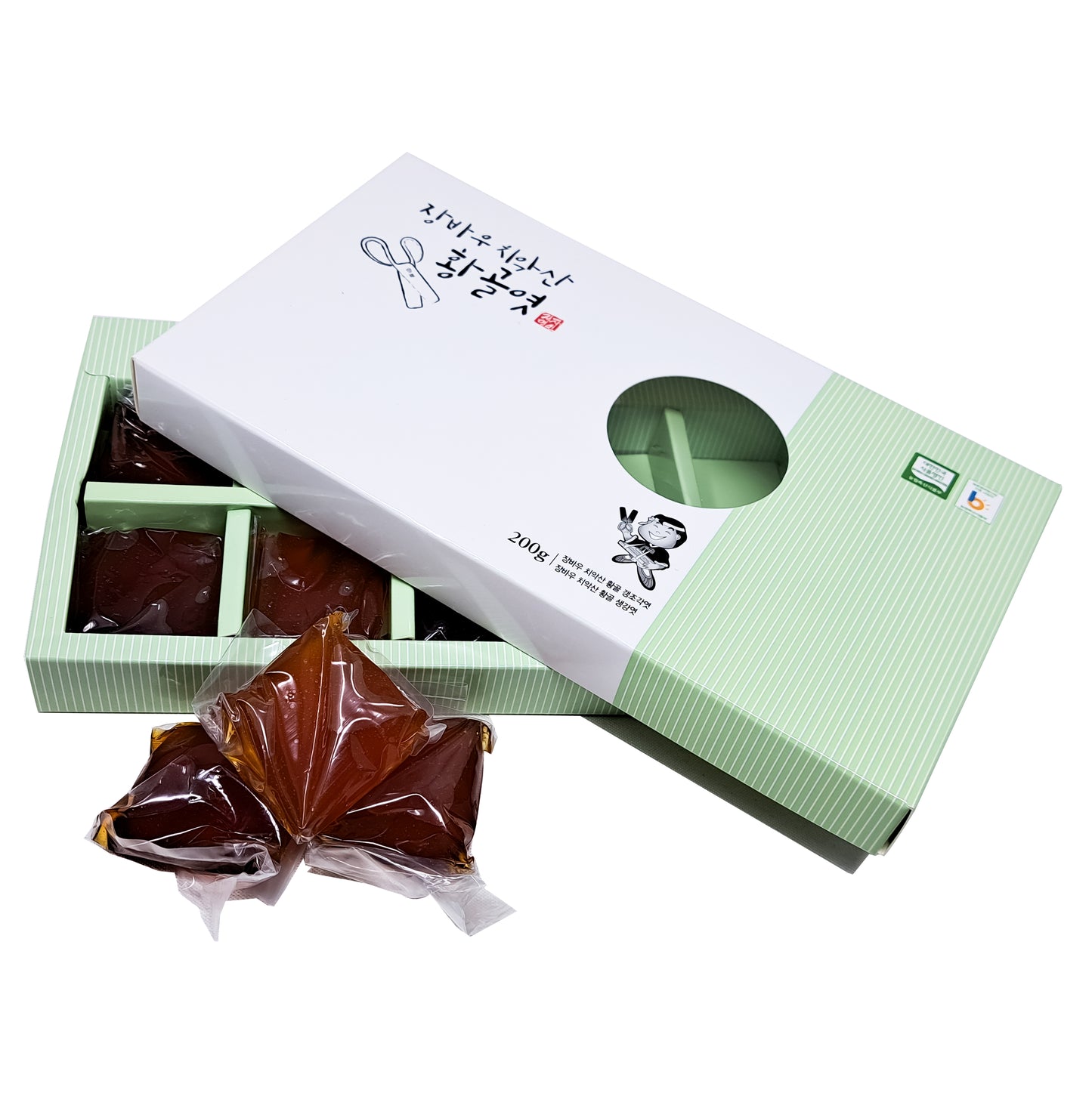Jangbawoo Natural Yeot candy Korean Traditional Snack candy No Artificial Additive 200g (7oz) 장바우 치악산 황골엿, 갱엿