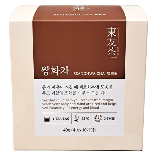 Ssanghwa Tea 4g x 10 Teabags East Friends Korean Traditional Tea (동우차 : 한국 전통 방식 쌍화차 )