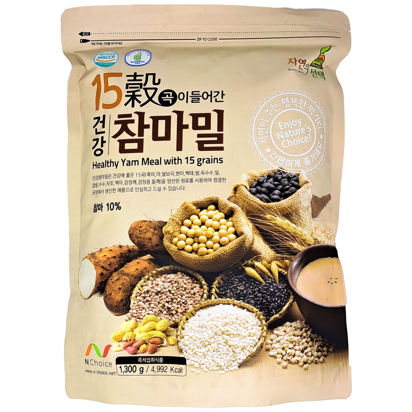 Healthy yam meal with 15 grains Porridge Powder Meal Replacement Instant Breakfast Replacement 1.3kg / 45.85oz (52 SERVING) 건강 참마밀