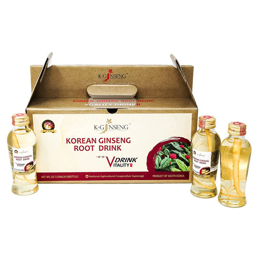 KOREAN GINSENG DRINK ROOT DRINK GOLD 1box- 10 bottle / 1 bottle - 4FL OZ / Vitality Drink / Power Drink / Healthy drink