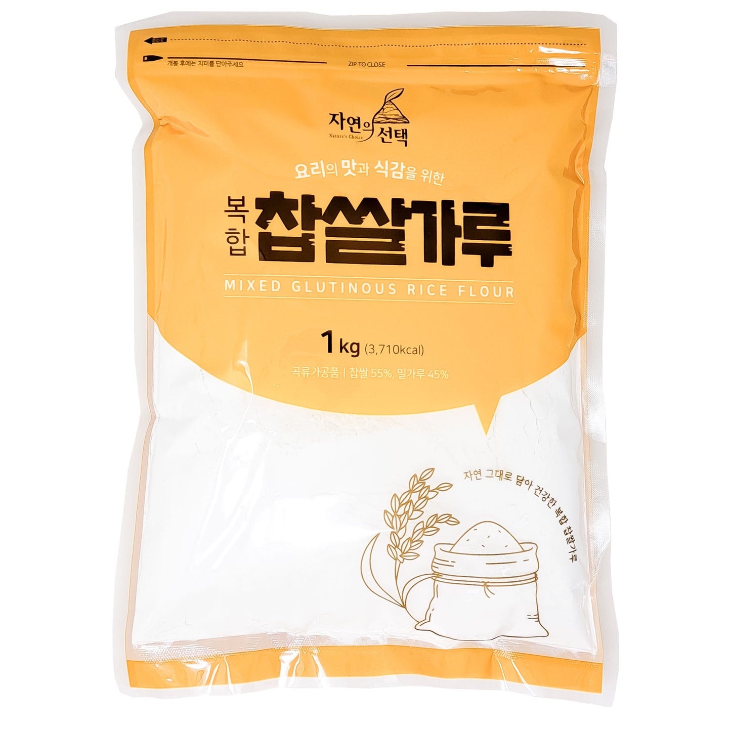 Glutinous Rice Flour, Sweet Rice Powder 한국산 찹쌀가루, [1 KG/ 2.2LB] from South Korea