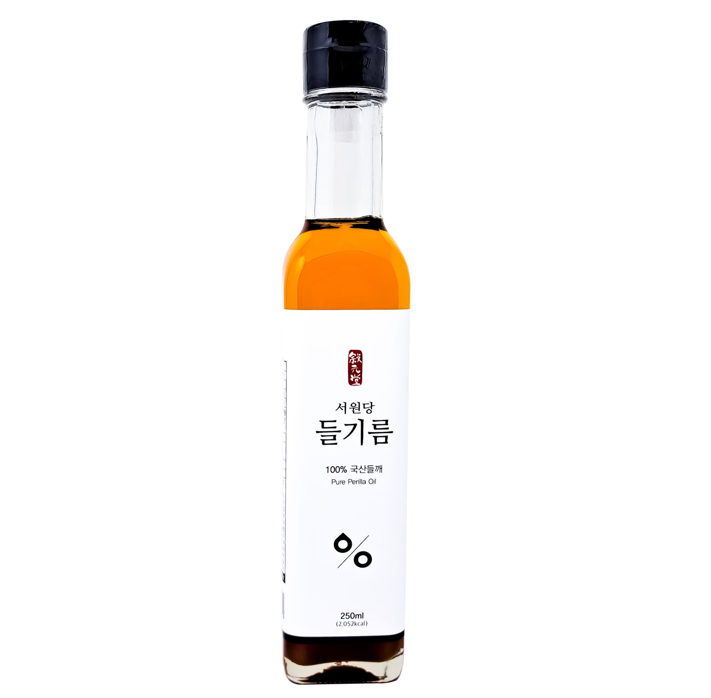 [Seowondang] Korean Traditional 100% Raw Perilla Seed Oil 250ml/8.45oz Cold Pressed Pure oil Origin Korea 서원당 들기름 (Perilla Oil 250ml)