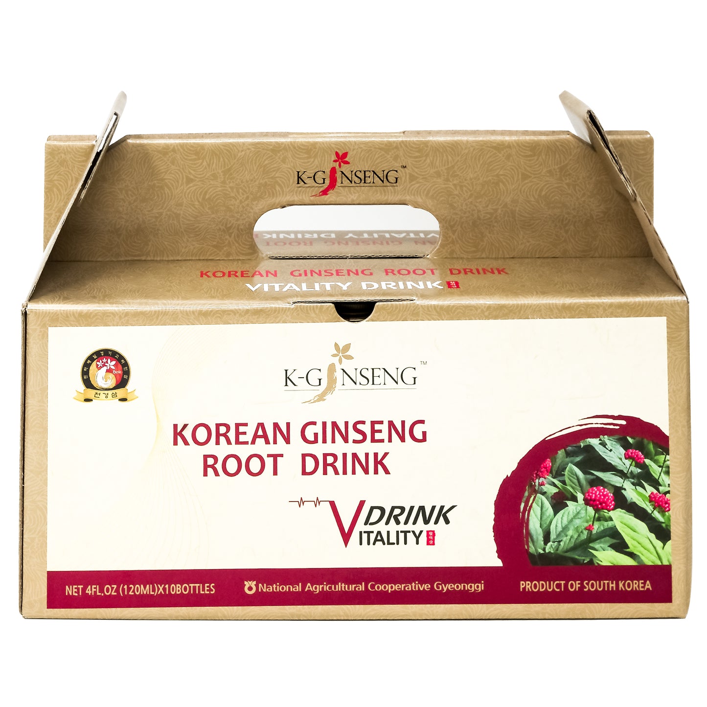 KOREAN GINSENG ROOT DRINK GOLD 1box- 10 bottle / 1 bottle - 4FL OZ/Vitality Drink/Power Drink/Healthy drink / ginseng drink with chewing ginseng,