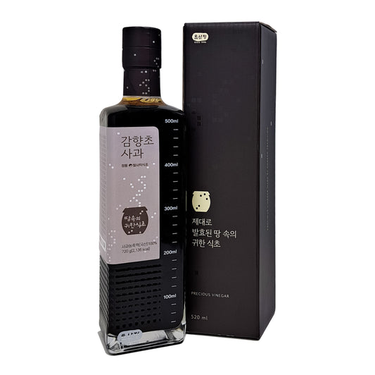 KOREAN All Natural Apple Balsamic Vinegar 520ml  초산정 감향초 프리미엄 식초   ( 520ml - 내용량 25.4oz (720g)) Best gift item 75Brix