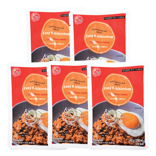 K bap Spice & hot flavor sauce Korean easy k-Bibimbap sauce herbs bibimbap sauce 80g ( 2.83oz) 5pack 나물 비빔밥 소스 (매콤한 맛)