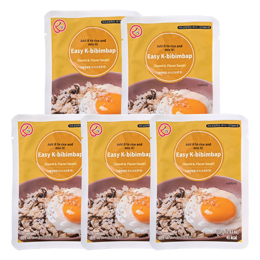 K bap Sweet & flavor sauce Korean easy k-Bibimbap sauce herbs bibimbap sauce 80g ( 2.83oz) 5pack 나물 비빔밥 소스 (고소한 맛)