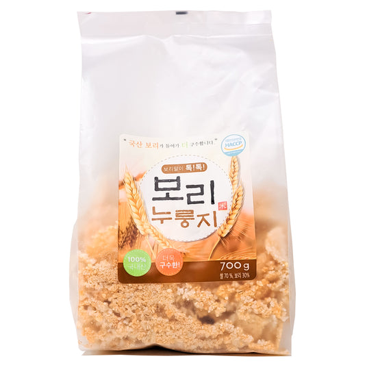 Korean Healthy Scorched Rice Chip, 700 g (24.7oz), 보리누룽지 (1 Pack (1 x 700 g-24.7oz))