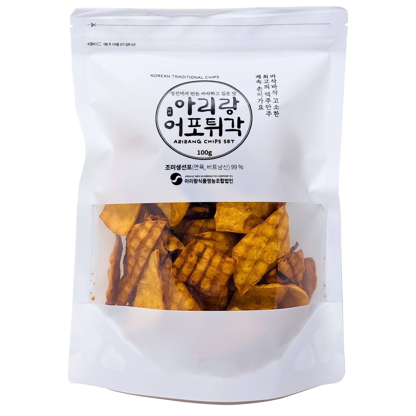 Arirang Baked Fish Snack /chips SET 3.52oz (100g) - Fish Chips Bite, Seafood Snack, Korean Snacks, Party Sized Tub for Sharing, Crunch Snacks 1 PACK