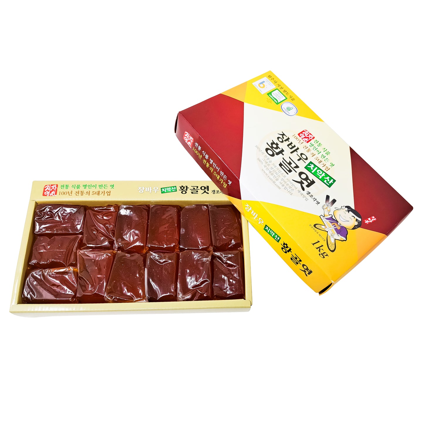 Jangbawoo Natural Yeot candy Korean Traditional Snack  candy No Artificial Additive I 1000g (1kg/2.2lb) 장바우 치악산 황골엿, 갱엿