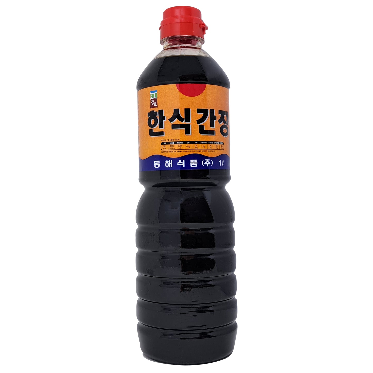 East Sea 동해 강표 한식 간장 Korean Food Brewed Premium Soy Sauce, All-Purpose, Rich, Perfect for Marinating and Seasoning (1L-33.8oz)