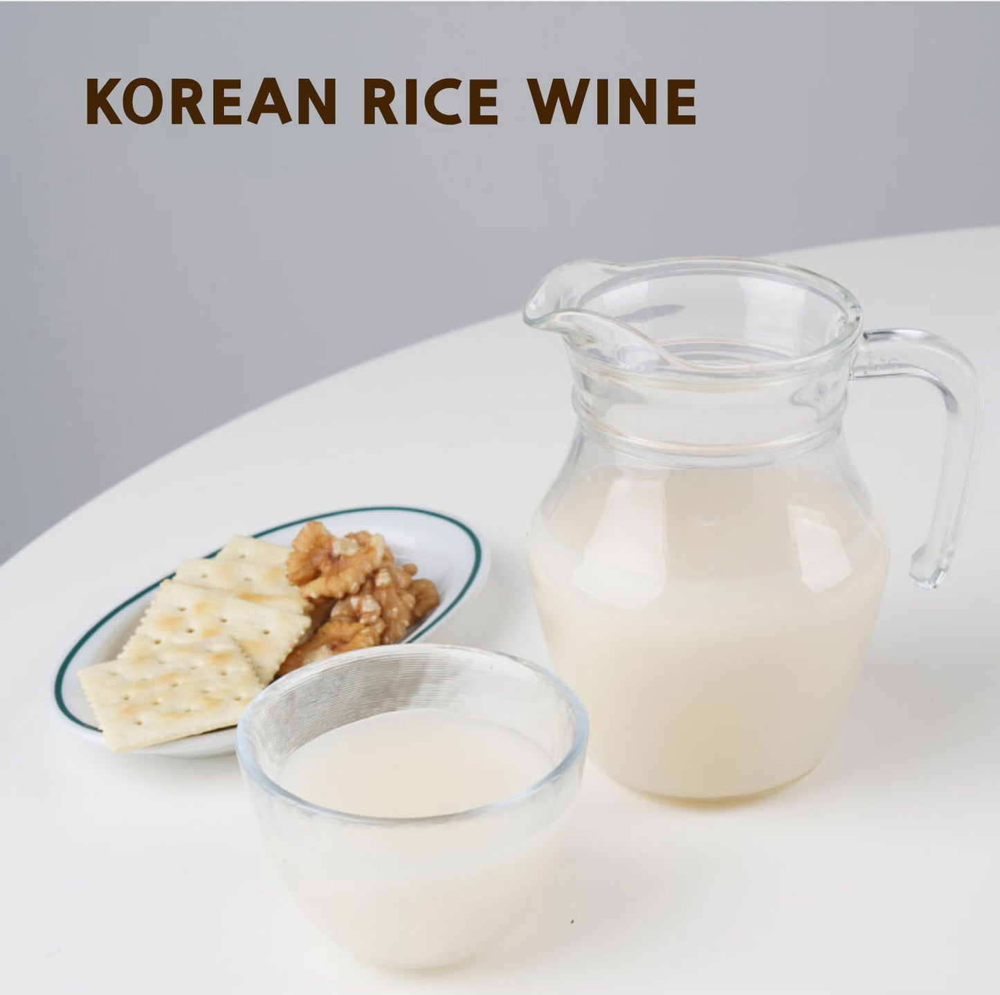 Korean Traditional Rice Wine Makgeolli Home Brew Kit for 1000ml (33.8 ounce) 막걸리 DIY  Rice w/ balloon flower powder