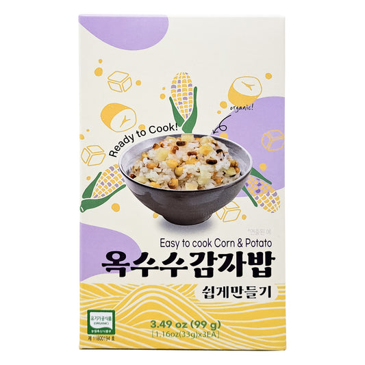 Easy to cook corn and Potato meal kit 3.49oz (99g) 1box/ 3 bag 옥수수 감자밥 쉽게 만들기