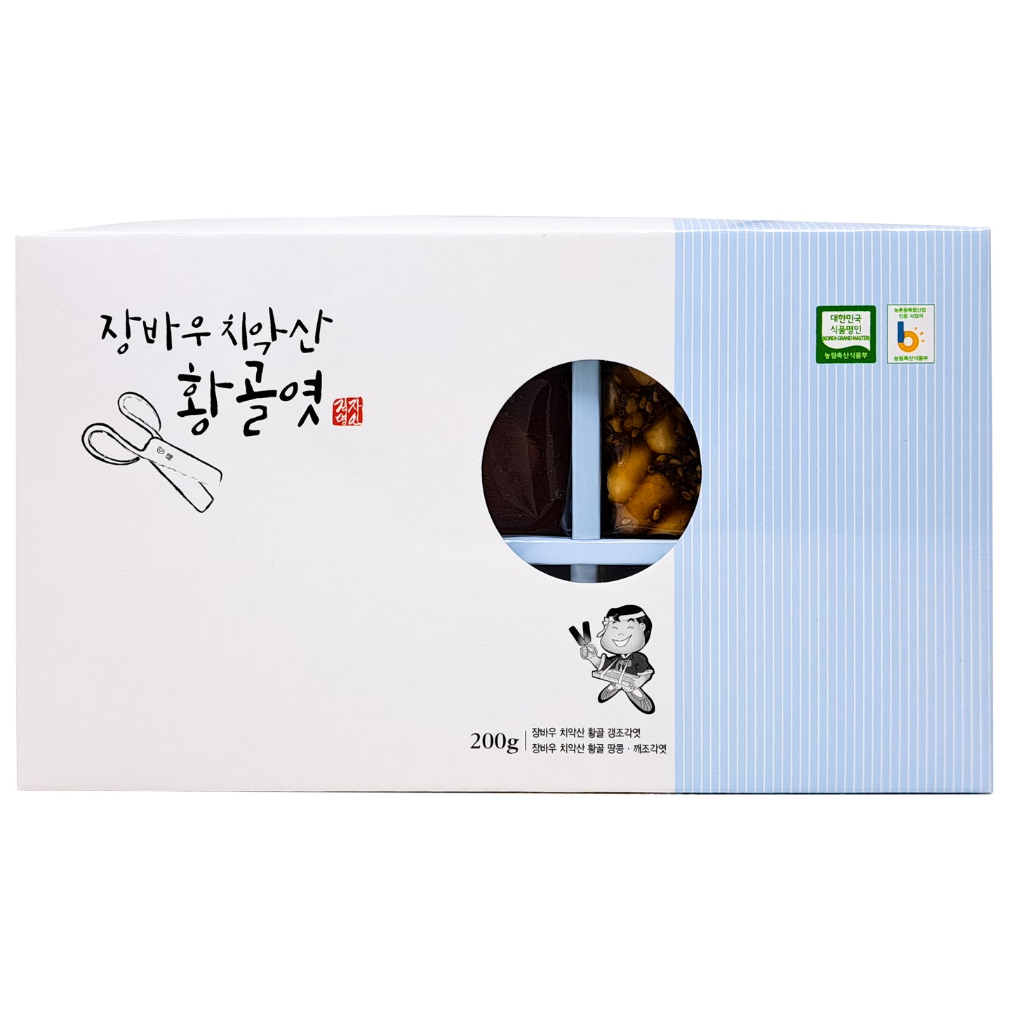 Jangbawoo Natural Yeot  peanut, Sesame candy Korean Traditional Snack  candy No Artificial Additive  200g (7oz) 장바우 치악산 황골엿, 깨엿 땅통엿