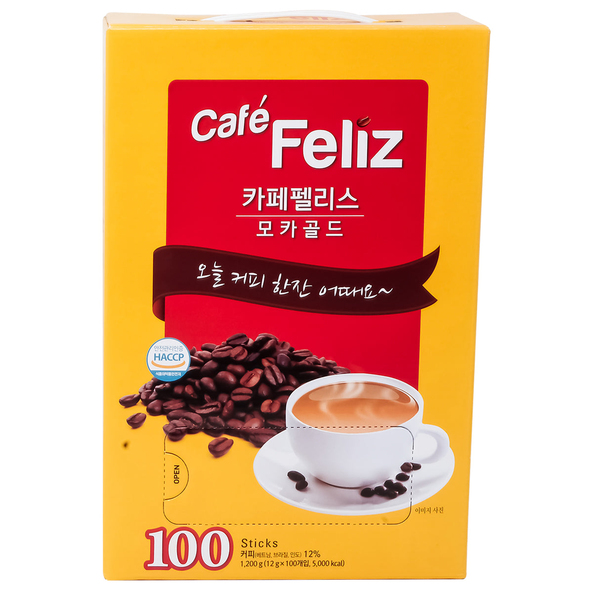 KOREA Cafe Feliz Mocha Gold Instant Coffee Mix, 0.42oz(12g) per Stick, –  koreafoodvillage