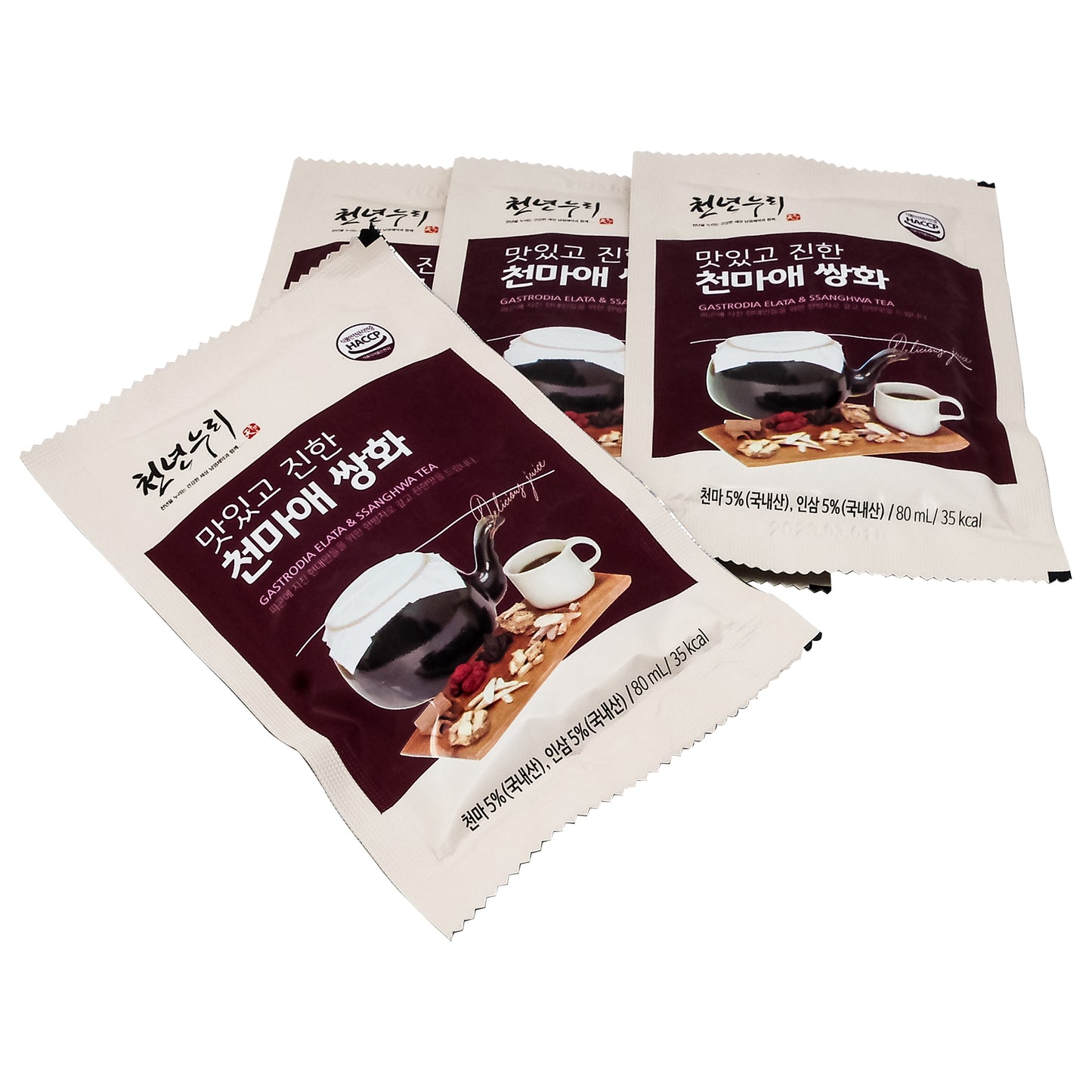 Korean Herbal Gastodia Elata & Ssanghwa Tea Beverage Juice 2.8oz x 30 packs 천마애 쌍화차 쥬스