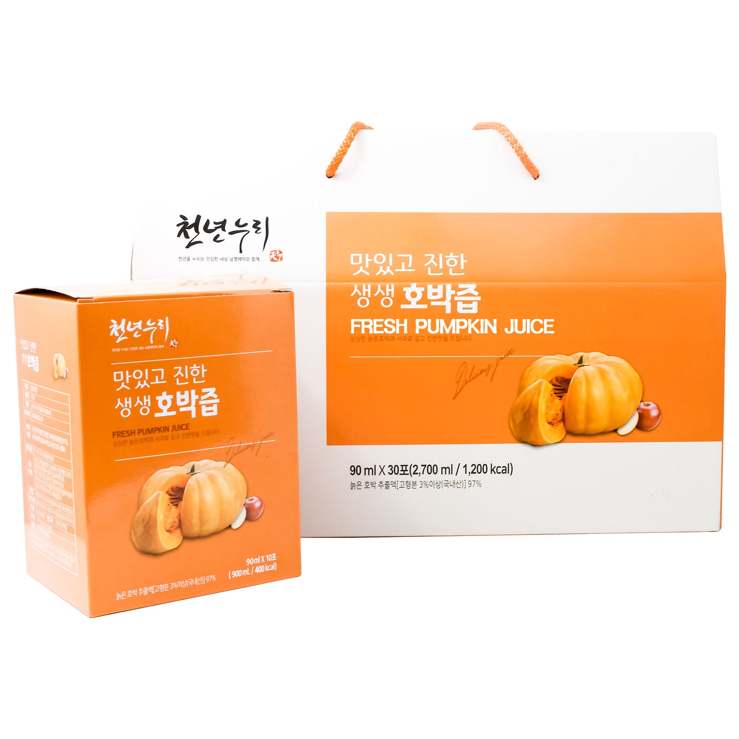 Saeng Saeng Fresh Pumpkin Juice, 3 oz per Pack, 30 Packs 1 order 호박즙