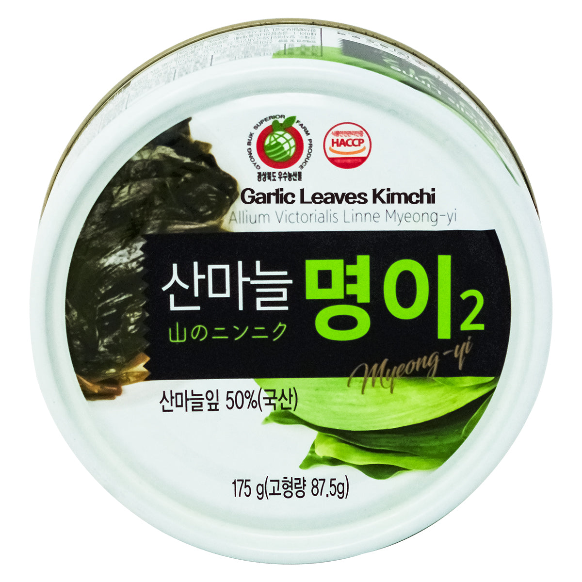 Korean Garlic Leaves Pickled Can 6.71oz (175g) per Pack, 3 Packs 독도 산마늘명이나물