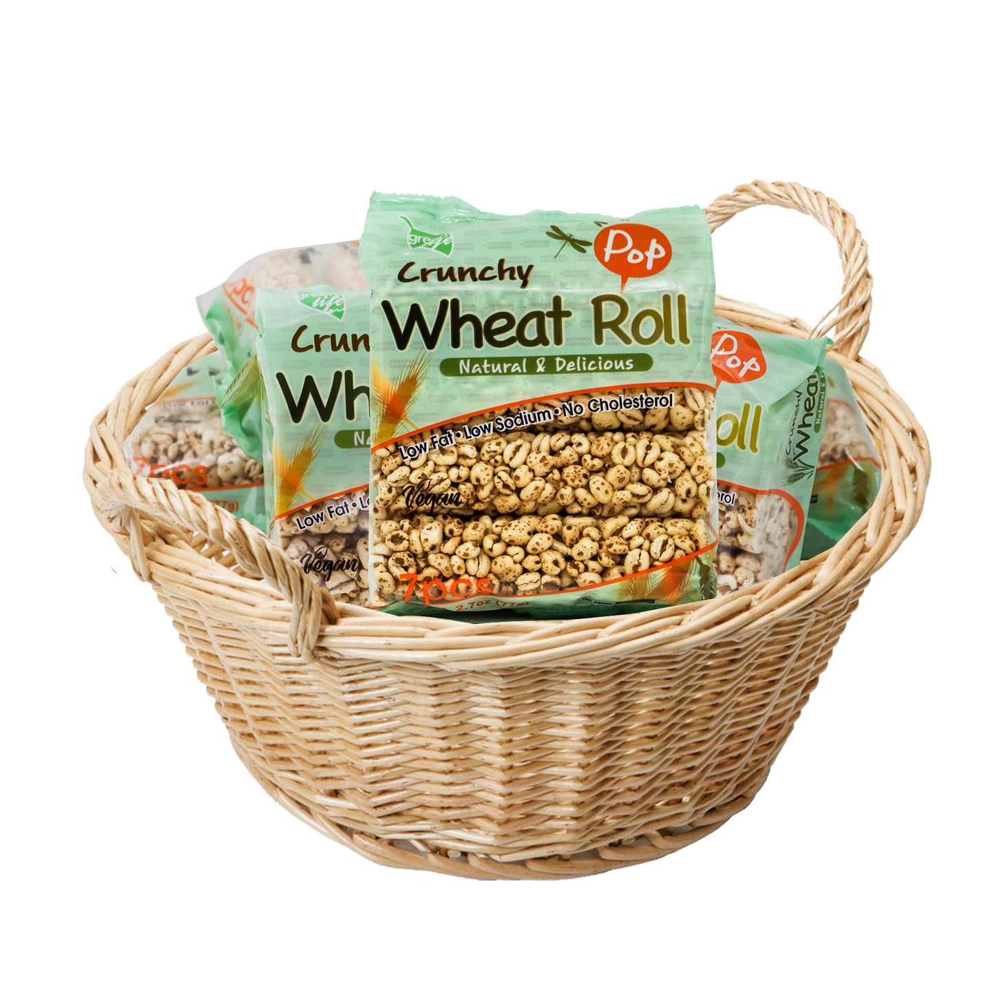 "GreenLife Crunchy Wheat Roll, 2.7oz  7 Roll, 3, 6, 12 Packs 1 Order."