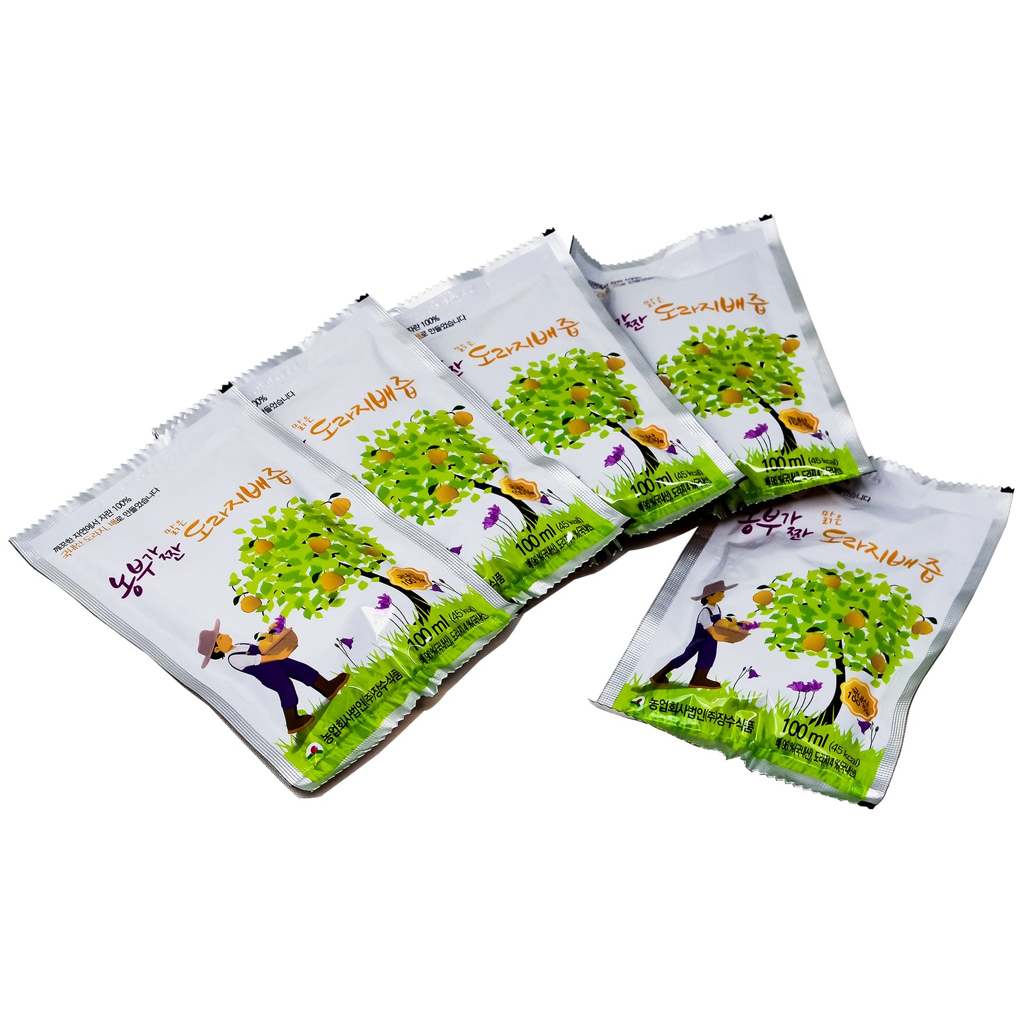 Farmers  Fresh pear bellflower Juice, 3.4 oz per Pack, 30 Packs  도라지 배즙