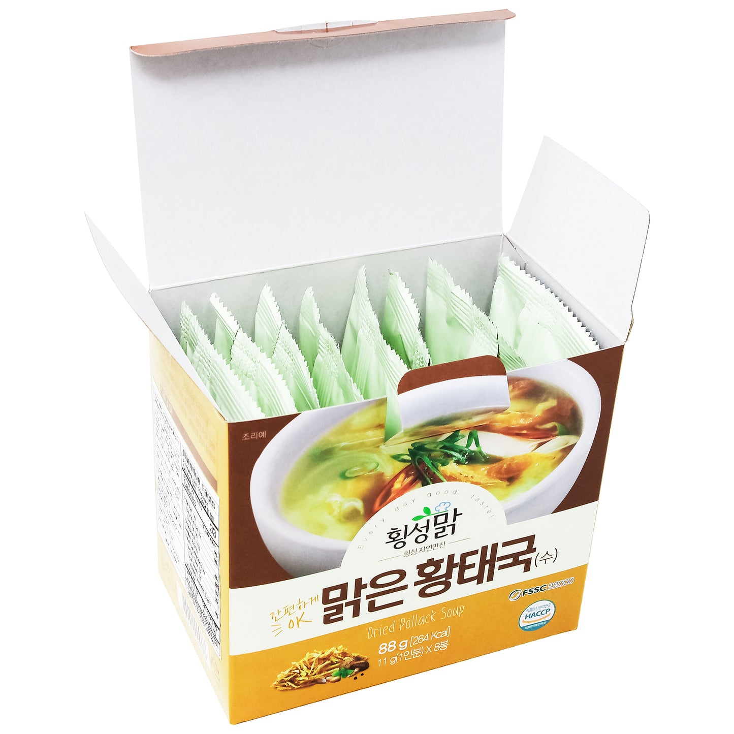 Korean Dried Pollack, HwangTae Stew Cube, 88g (11gx8ea), 8 Servings, Korean Instant Food HMR, Soup, Healthy Food, K-Food
